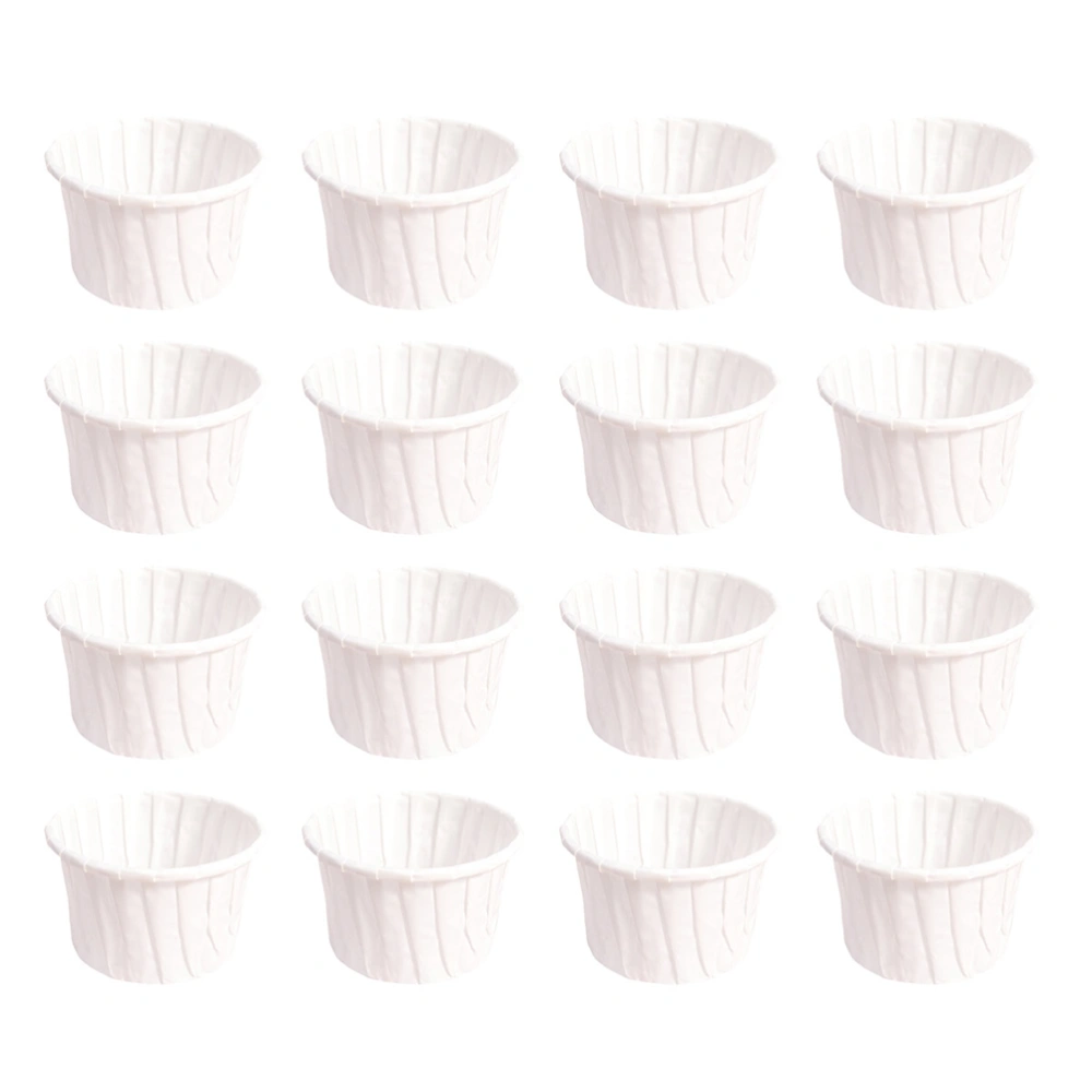 50pcs Curling Paper Cake Cups Heat-resistant Muffin Cup Baking Cupcake Wrappers Cake Decor (White)