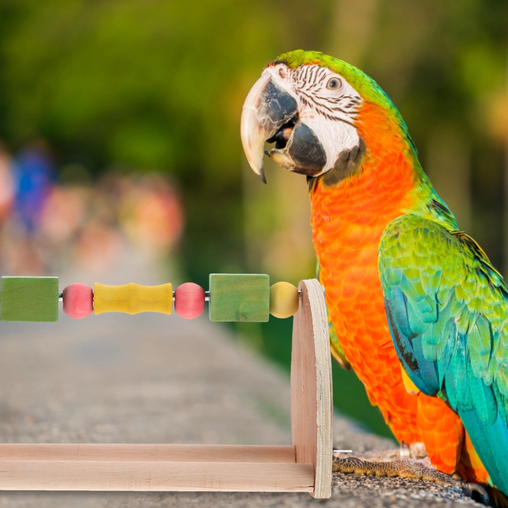 Parrot Standing Perch Wooden Bird Stand Bird Cage Stand Parrot Balance Train Toy