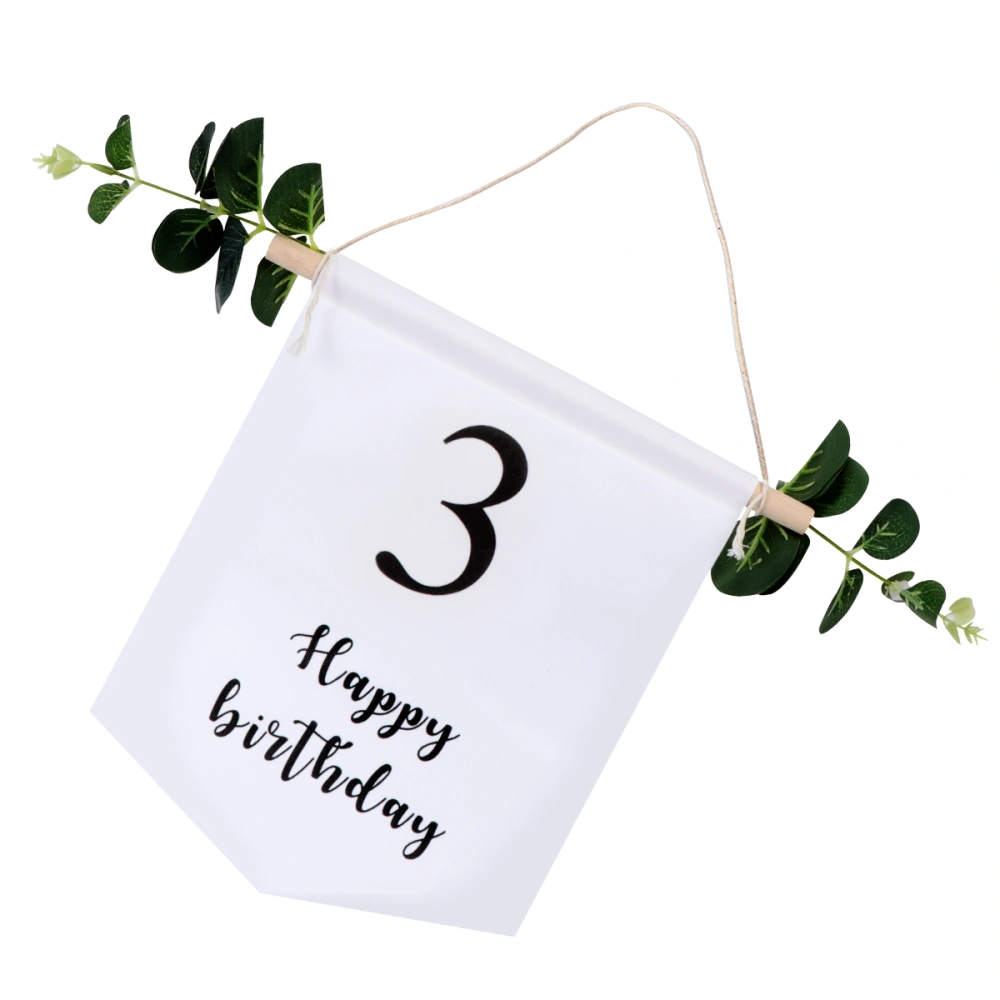 1Pc Birthday Wall Banner Cloth Art Hanging Decoration Birthday Party Props