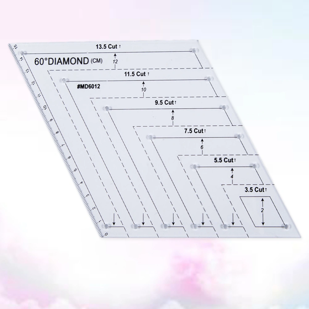 Patchwork Ruler 60 Degree DIY Quilting Ruler Patchwork Acrylic Template Sewing Accessories
