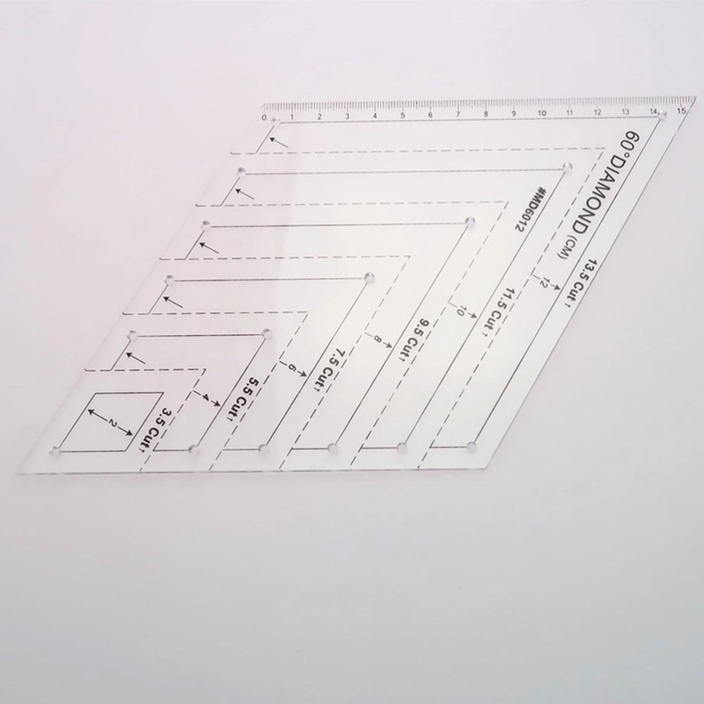 Patchwork Ruler 60 Degree DIY Quilting Ruler Patchwork Acrylic Template Sewing Accessories