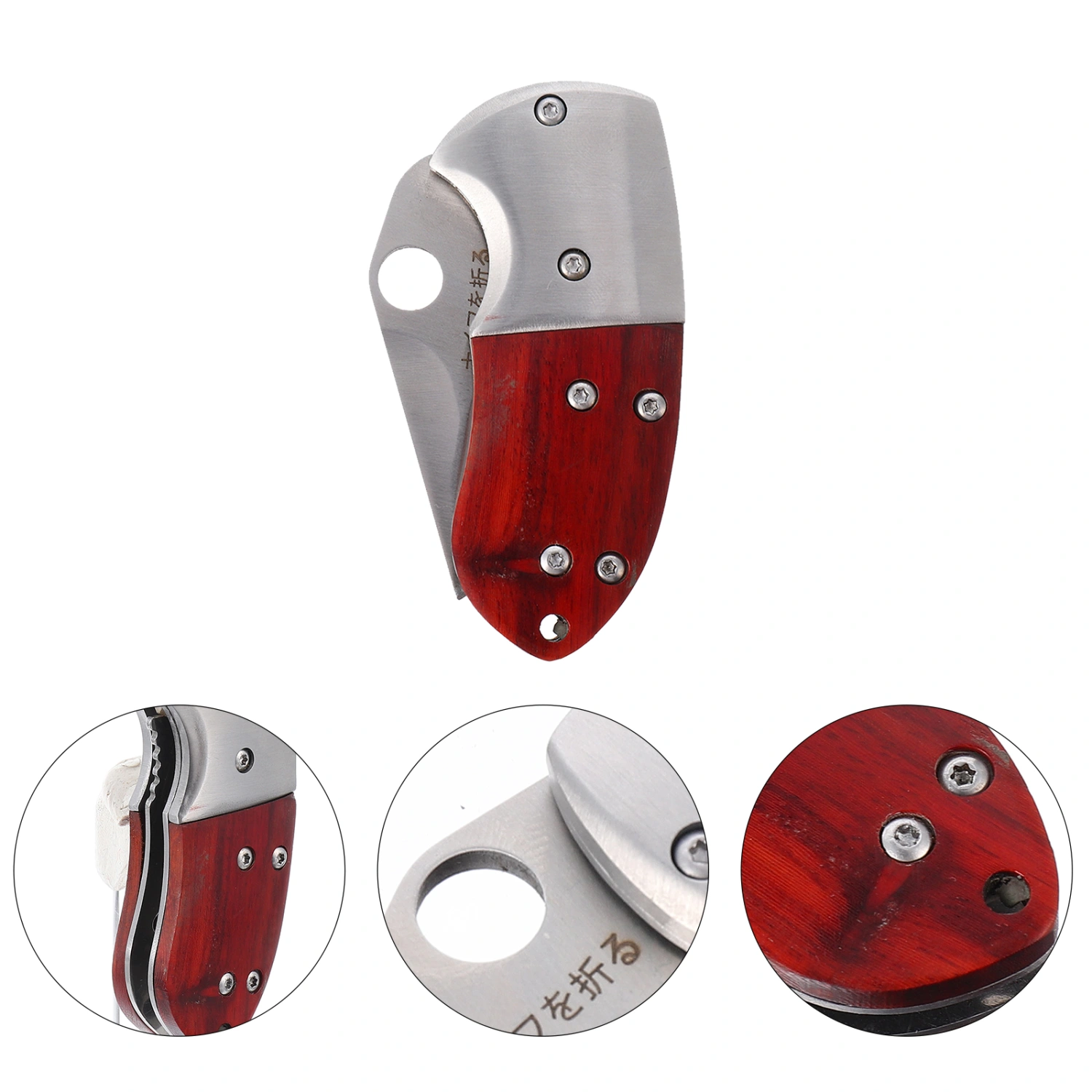 Stainless Steel Folding Cutter Pocket Cutter Camping Hunting Outdoor Supplies