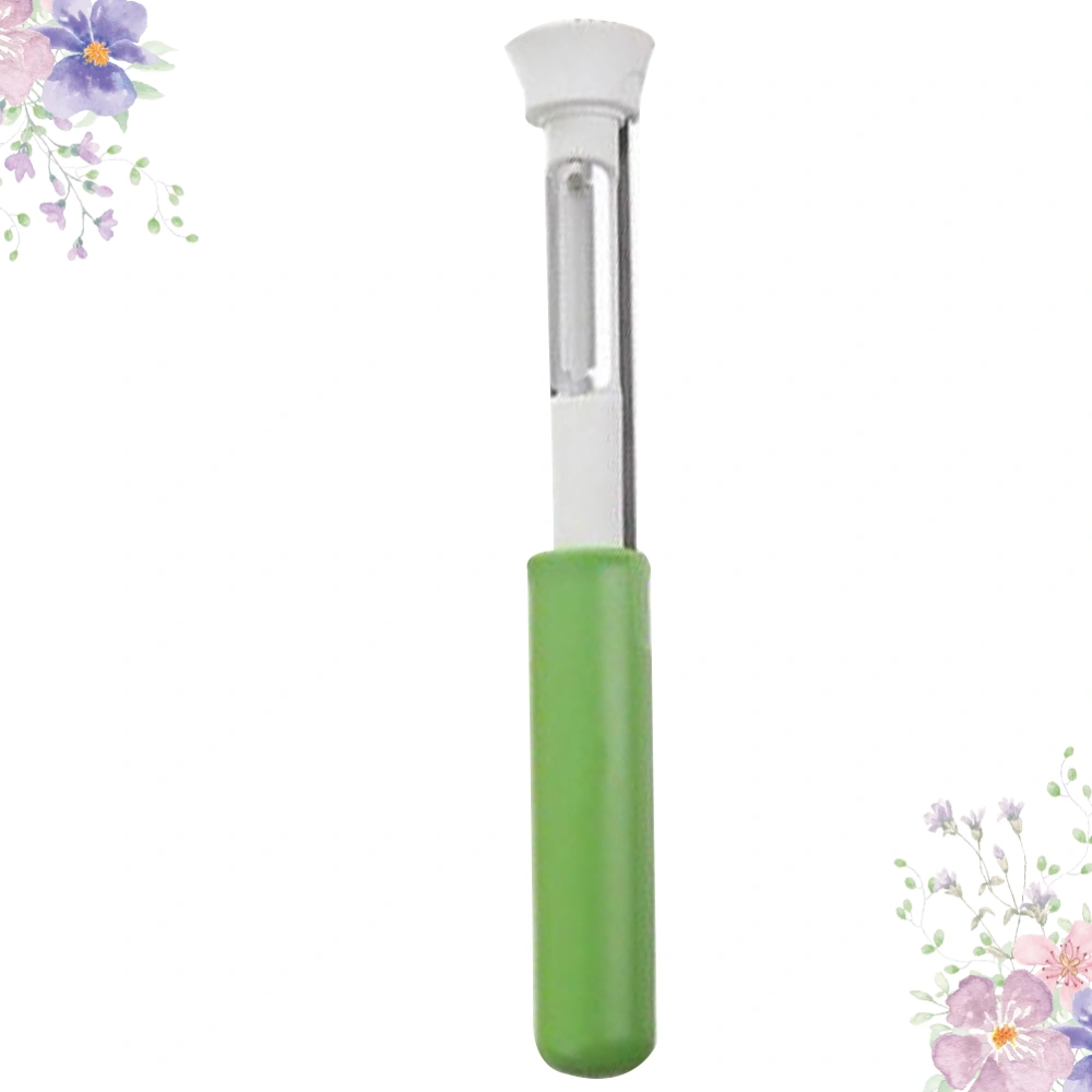 2 in 1 Stainless Steel Fruits Core Remover Peeler Practical Kitchen Gadgets Kitchen Utensil for Home Shop (Light Green)