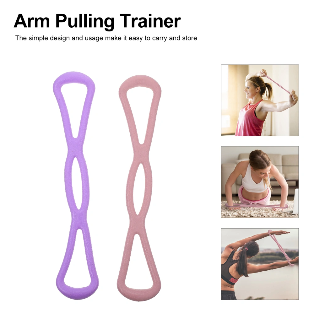 2Pcs Fitness Equipments Stretchy Arm Pulling Trainer Female Back Chest Expander
