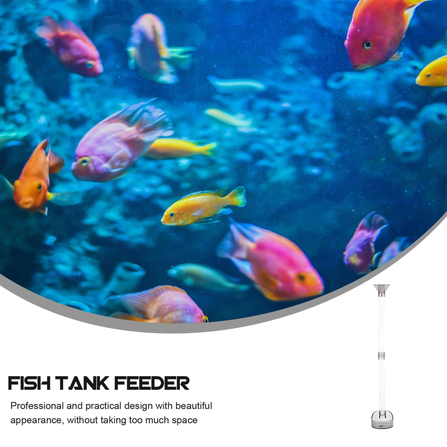 4Pcs Fish Tank Feeding Tube Acrylic Shrimp Feeding Tube Aquarium Fish Feeder Fish Tank Supply