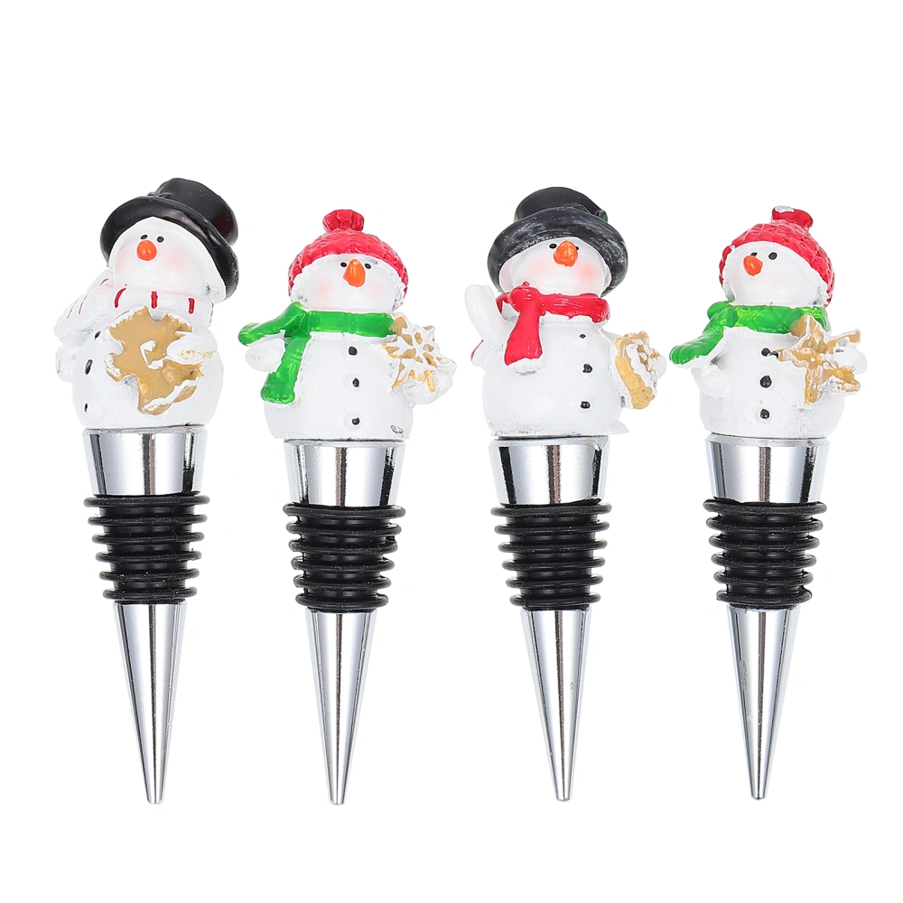 Exquisite Christmas Aluminum Alloy Wine Bottle Corks Bottle Sealers for Decoration