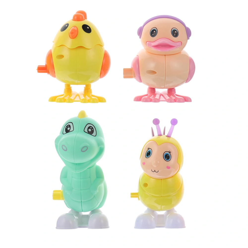 4Pcs Animal Clockwork Toy Children Wind-up Playthings Interesting Clockwork Toy