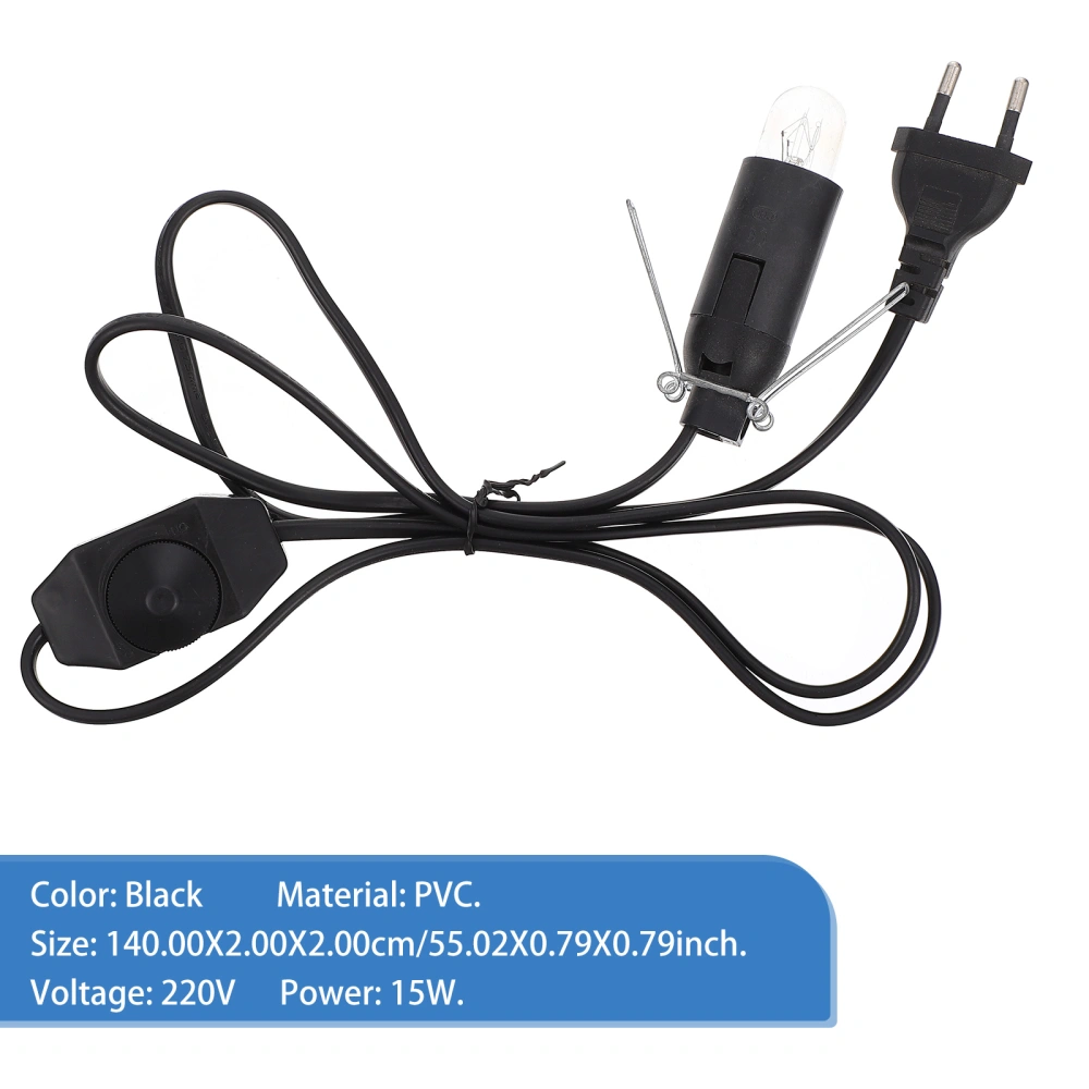 1 Set of Salt Lamp Wiring with Dimmer Switch Bulb for Home Using (EU Plug)