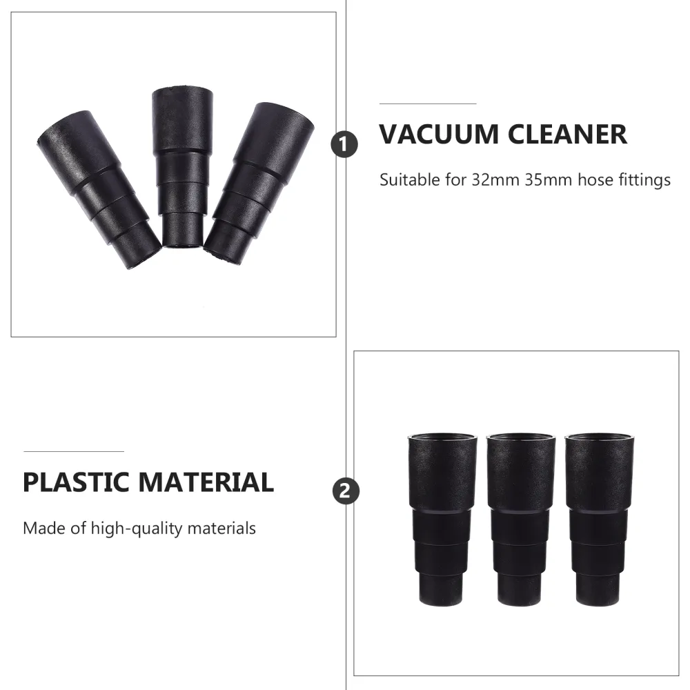 3pcs Plastic Vacuum Hose Converter Tube Adapter for Universal Vacuum Cleaner