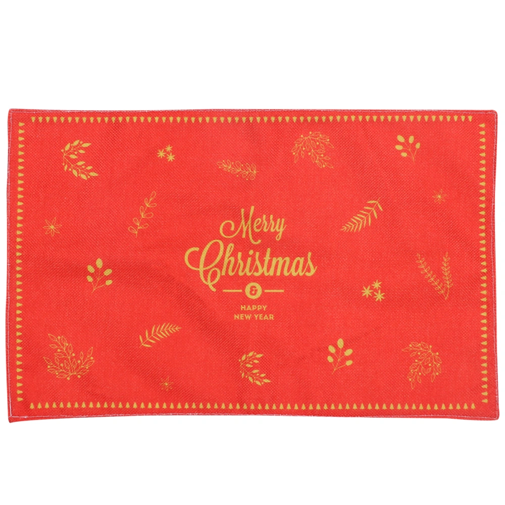 1pc Cotton And Linen Double Table Mat Christmas Wedding Decoration