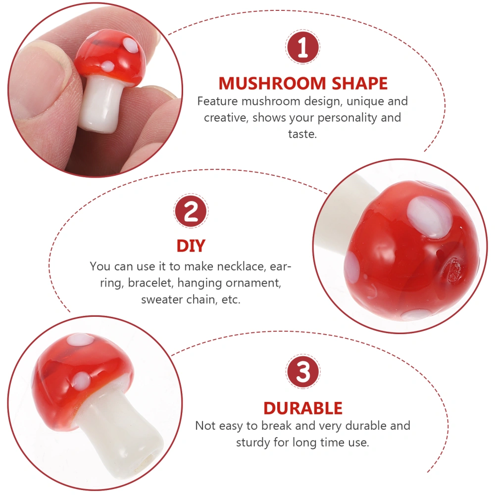 30Pcs Mushroom Charms Coloured Mushroom Pendants DIY Jewelry Accessories