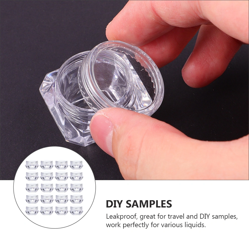 32pcs Portable 5g Cosmetics Storage Jars Empty Makeup Samples Boxes (White)