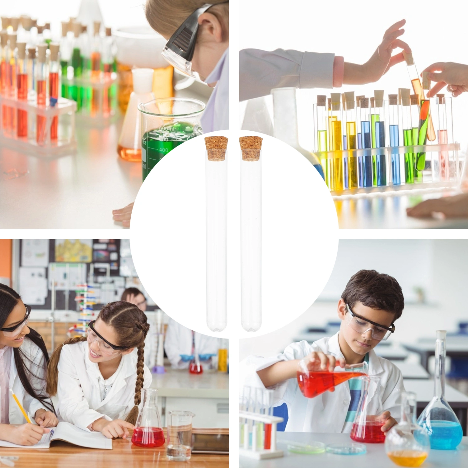 30pcs Transparent Storage Test Tubes Multi-functional Test Tubes with Cork