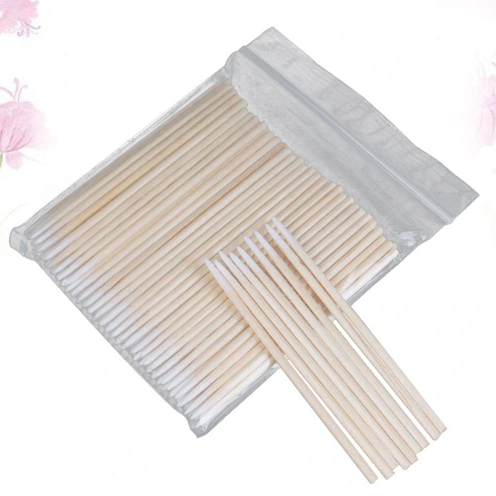 6 Packs Disposable Cotton Swab Multipurpose Cleaning Swabs Graft Eyelash Applicator Stick Makeup Tools (300pcs in 1 Pack)