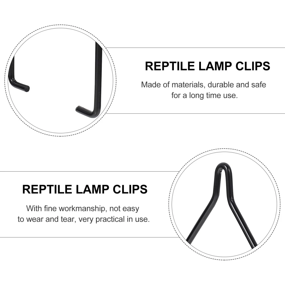 6 Pcs Reptile Lamp Hanger Clips Climbing Pets Light Metal Fixing Clips
