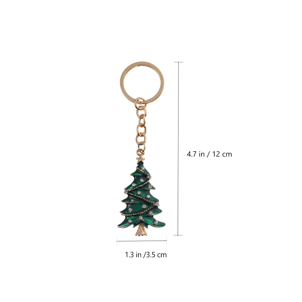 10 Pcs Creative Bag Hanging Pendants Christmas Tree Crystal Alloy Key Chains