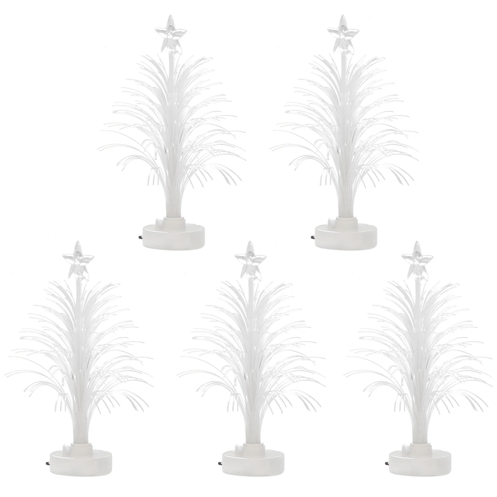 5Pcs Multicolor Fiber Optic LED Christmas Tree with Stand Home Party Xmas Decoration Christmas Gift