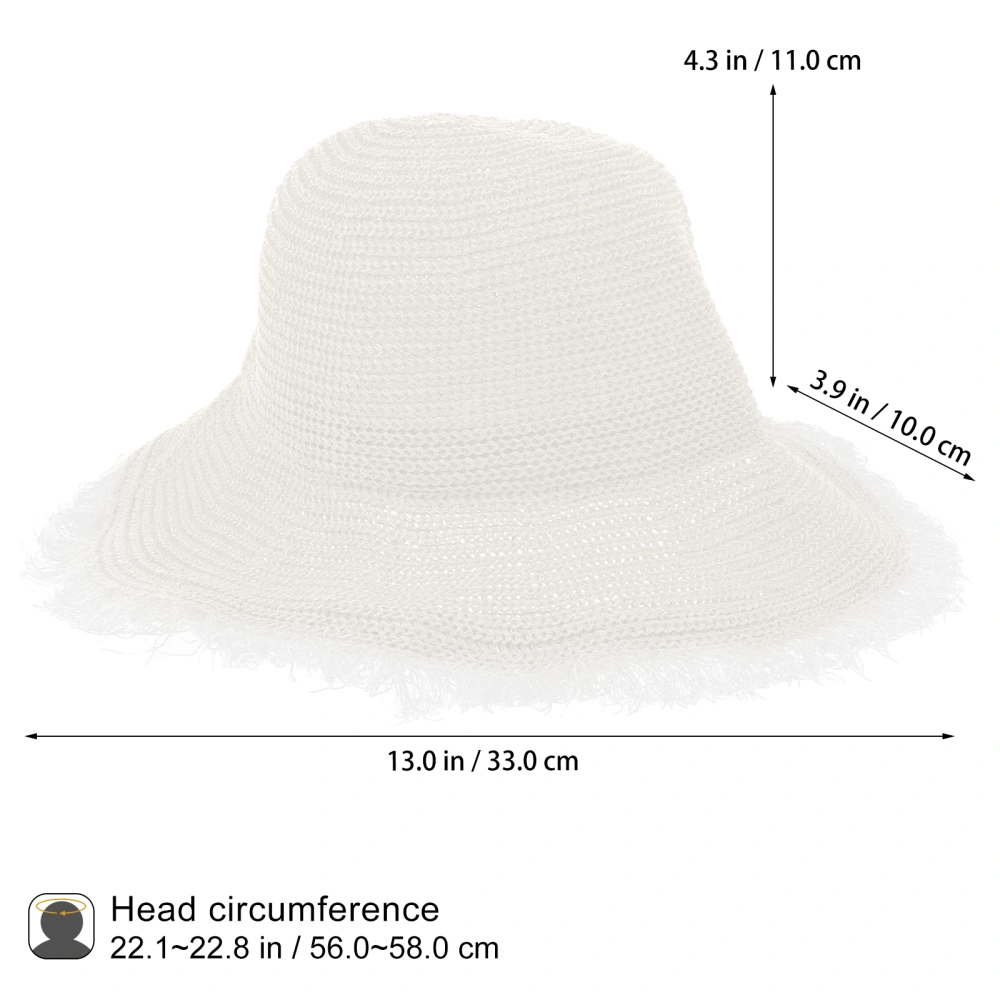 1pc Sun Proof Straw Woven Breathable Wide Brim Sun Hat for Women Girls