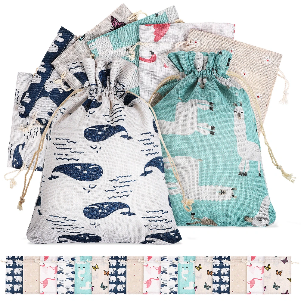 24pcs Drawstring Gift Bags Small Size Cloth Gift Bags Fabric Bag Small Pouches Drawstring Jute Bags