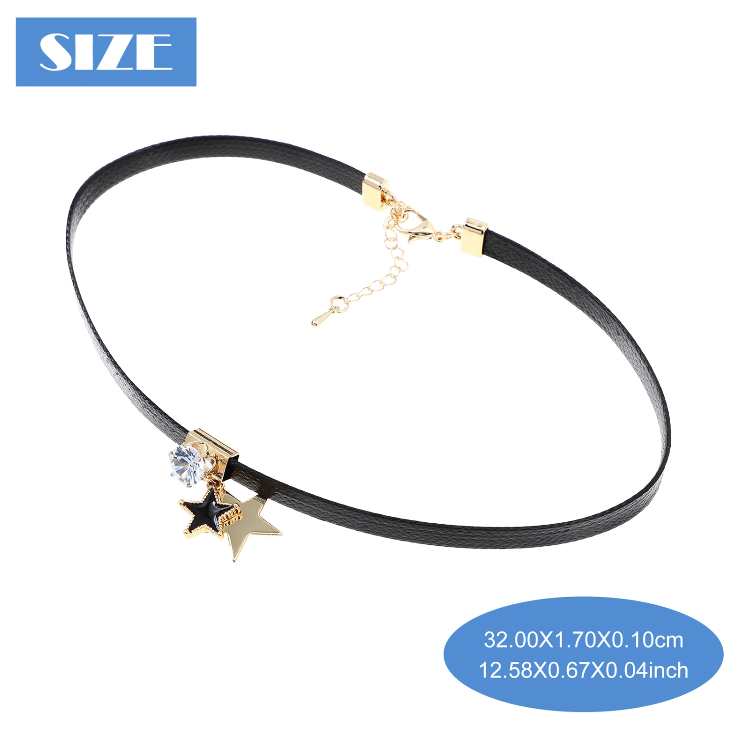 Star Choker Rhinestone Choker Necklace for Women Pendant Necklace Drop Choker