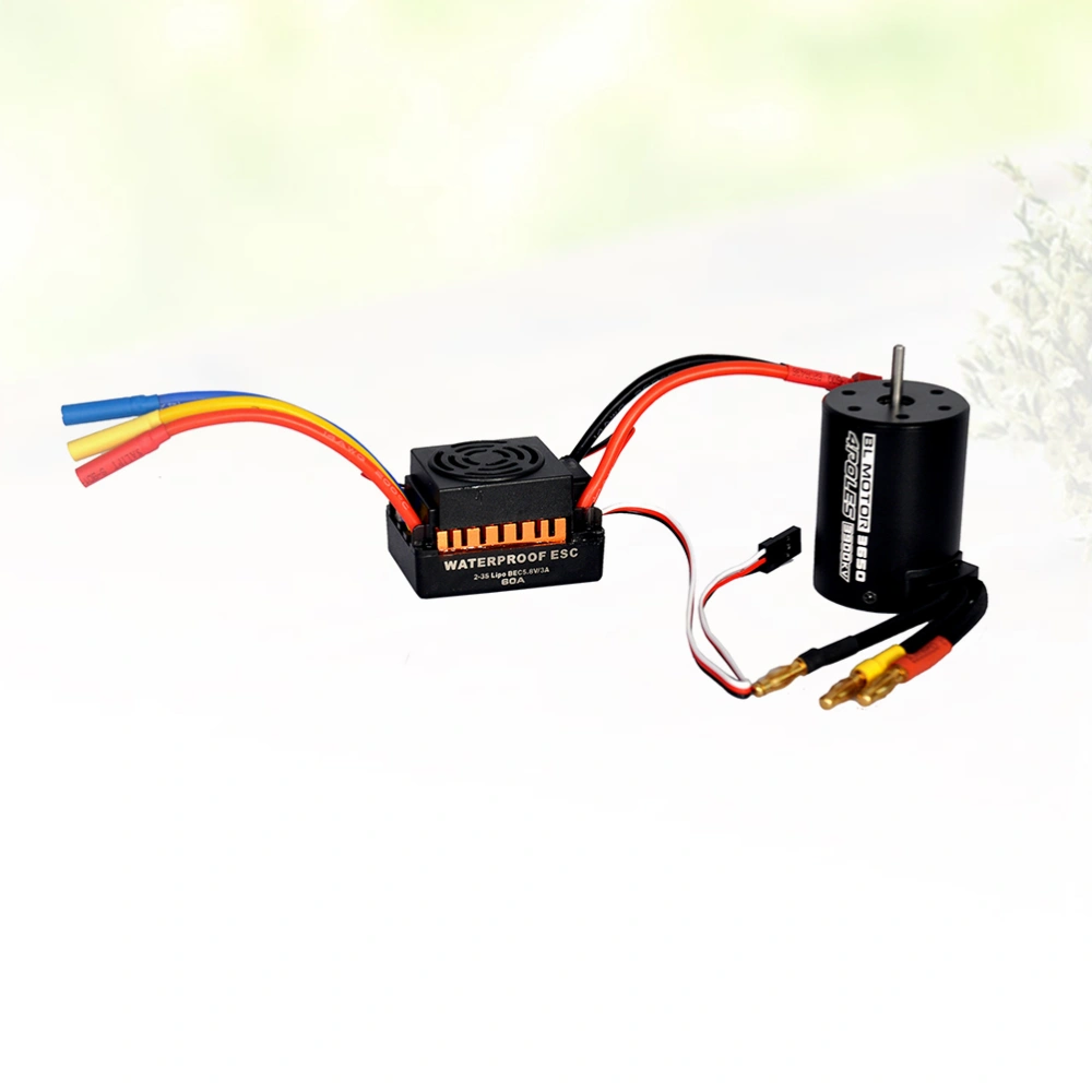 1/10 60A RC Car Model Electronic Governor with Waterproof Brushless Motor Professional Model DIY Use Tool