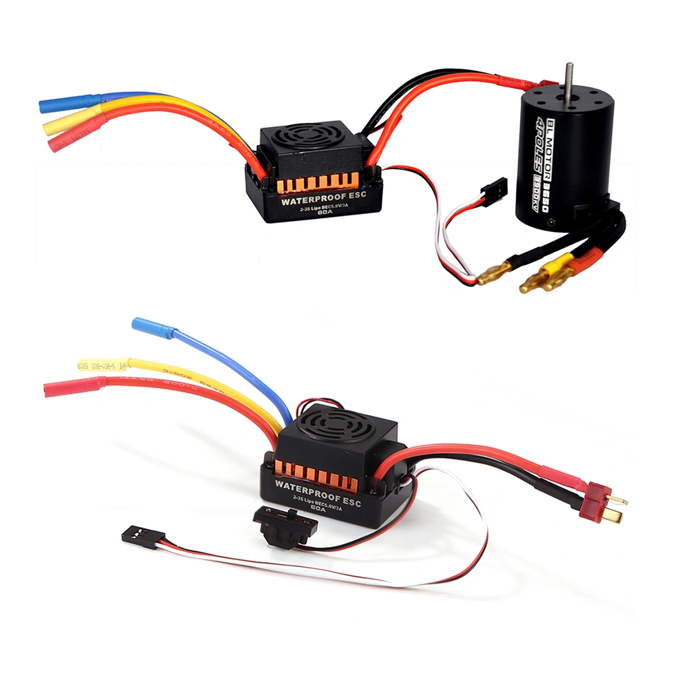 1/10 60A RC Car Model Electronic Governor with Waterproof Brushless Motor Professional Model DIY Use Tool