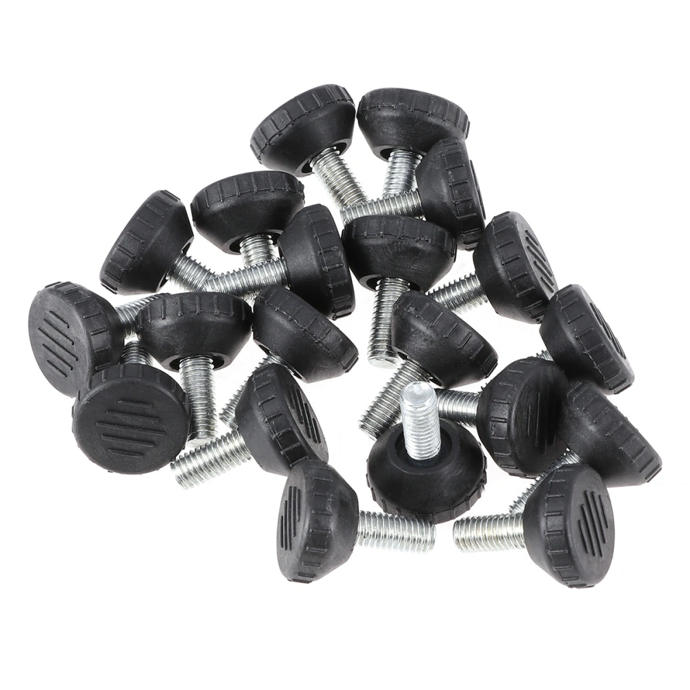 20PCS Furniture Foot Height Adjustment Foot Screw Adjustment Foot Leveling Foot Black