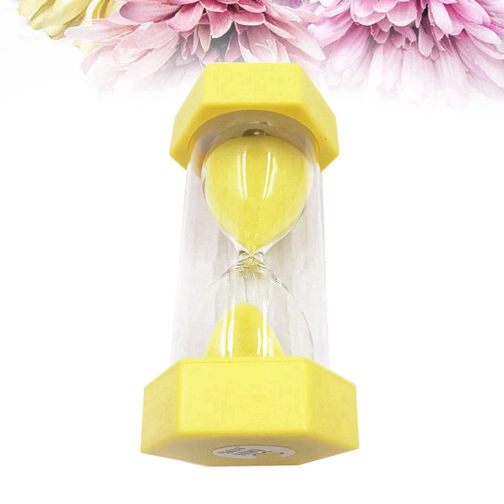 30 Minutes Hourglass Timer Decoration Small Hexagonal Hourglass Timer Children's Playing Toy Gift (Yellow)