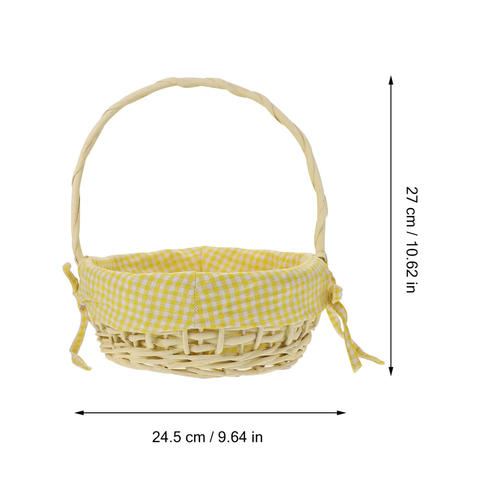 Wicker Woven Flower Basket Handheld Flower Container Basket Storage Basket