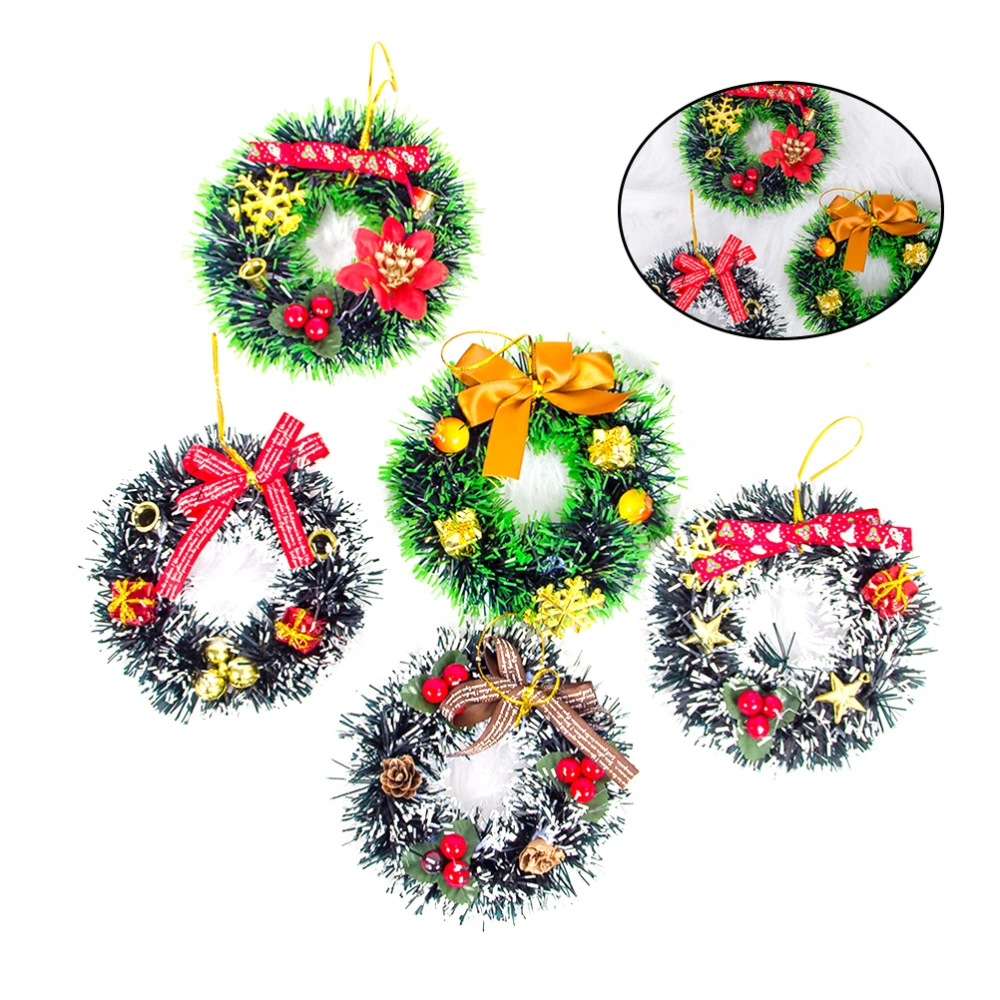 6pcs Mini Christmas Artificial Garland Hanging Ornament Home Decoration Party Supplies (Random Color)