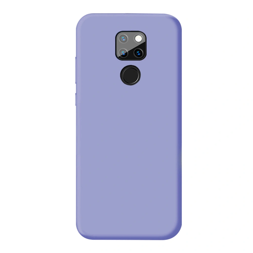 Fashion Imitation Liquid Silicone Phone Cover Comfortable Scratch-resistant Shockproof Protective Case Shell Compatible for Huawei Mate 20 (Purple)