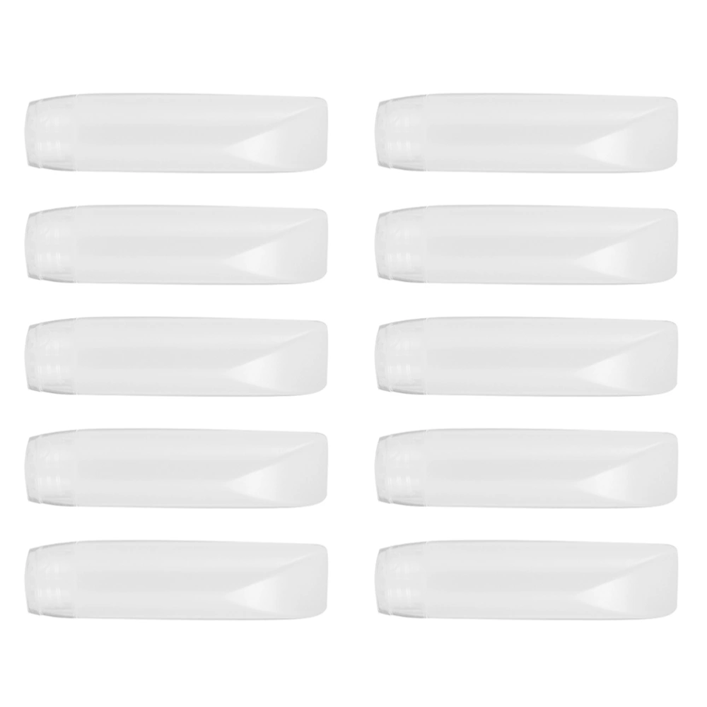 10Pcs Leak Proof Travel Bottles Lotion Shampoo Bottles Cream Holders (White)