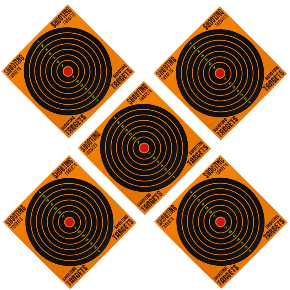 10pcs Fluorescent Target Paper Shooting Training Paper Practical Shooting Target