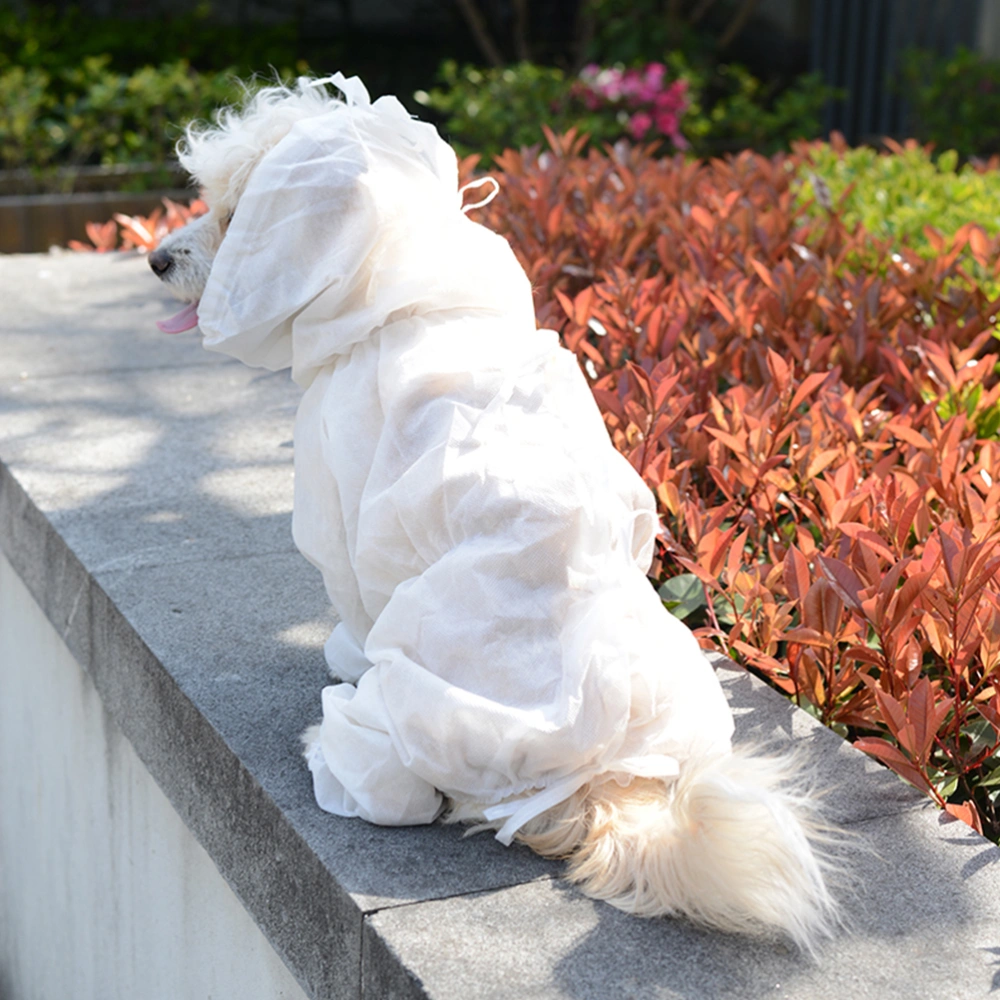 Pet Clothes Summer Outdoor Pets Dog Sun-proof Protective Clothing Comfortable Thin Light Breathable Puppy Coat Hoodies (White, 3XL)