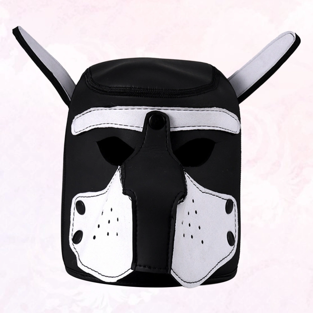 1PC Dog Headgear Adult GameToy Fetish Hood Mask Adult Product Sex Toy for Woman Men (White)