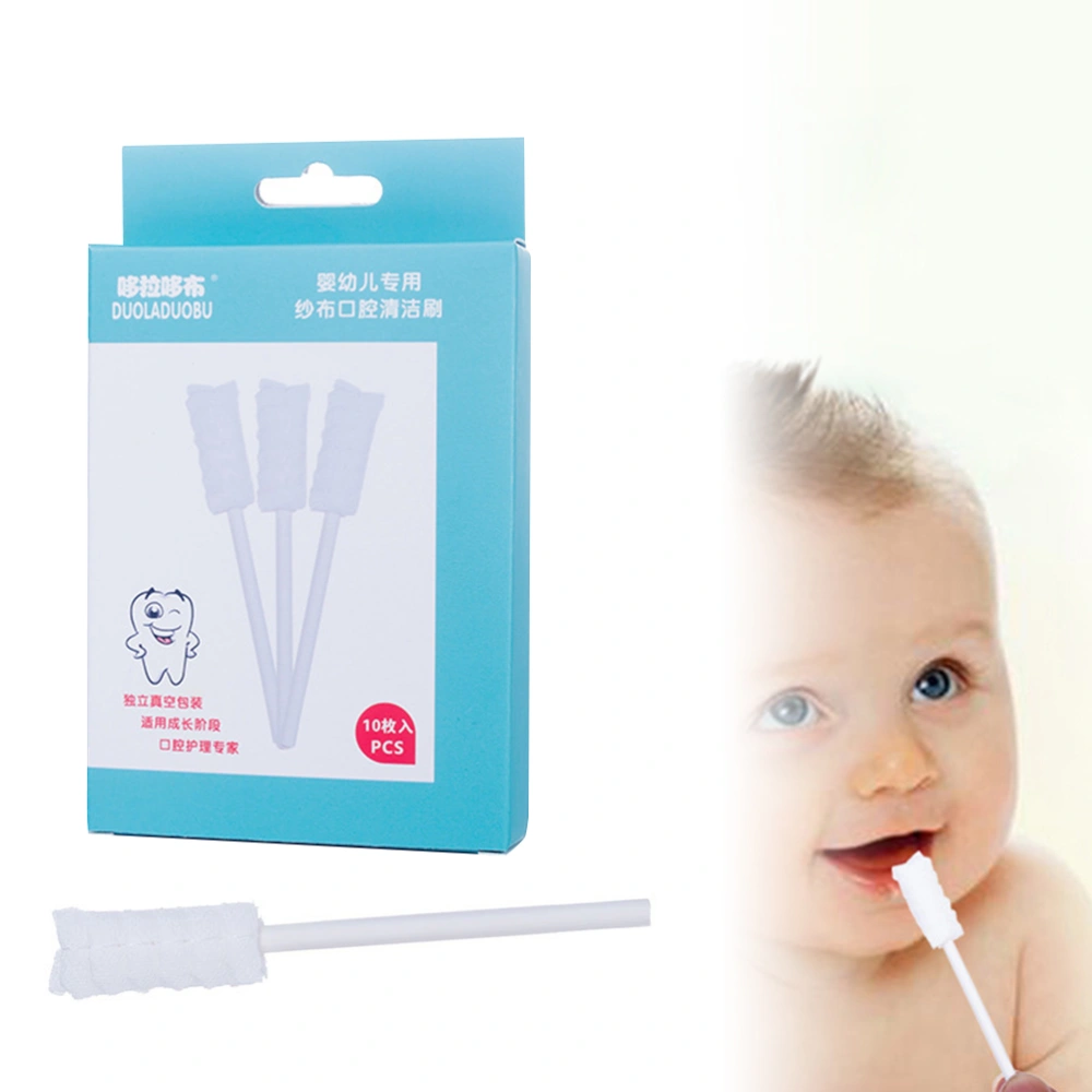 30pcs Baby Oral Cleaners Gauze Tongue Brush Mouth Cleaning Tool Supplies for Infants Toddlers Kids