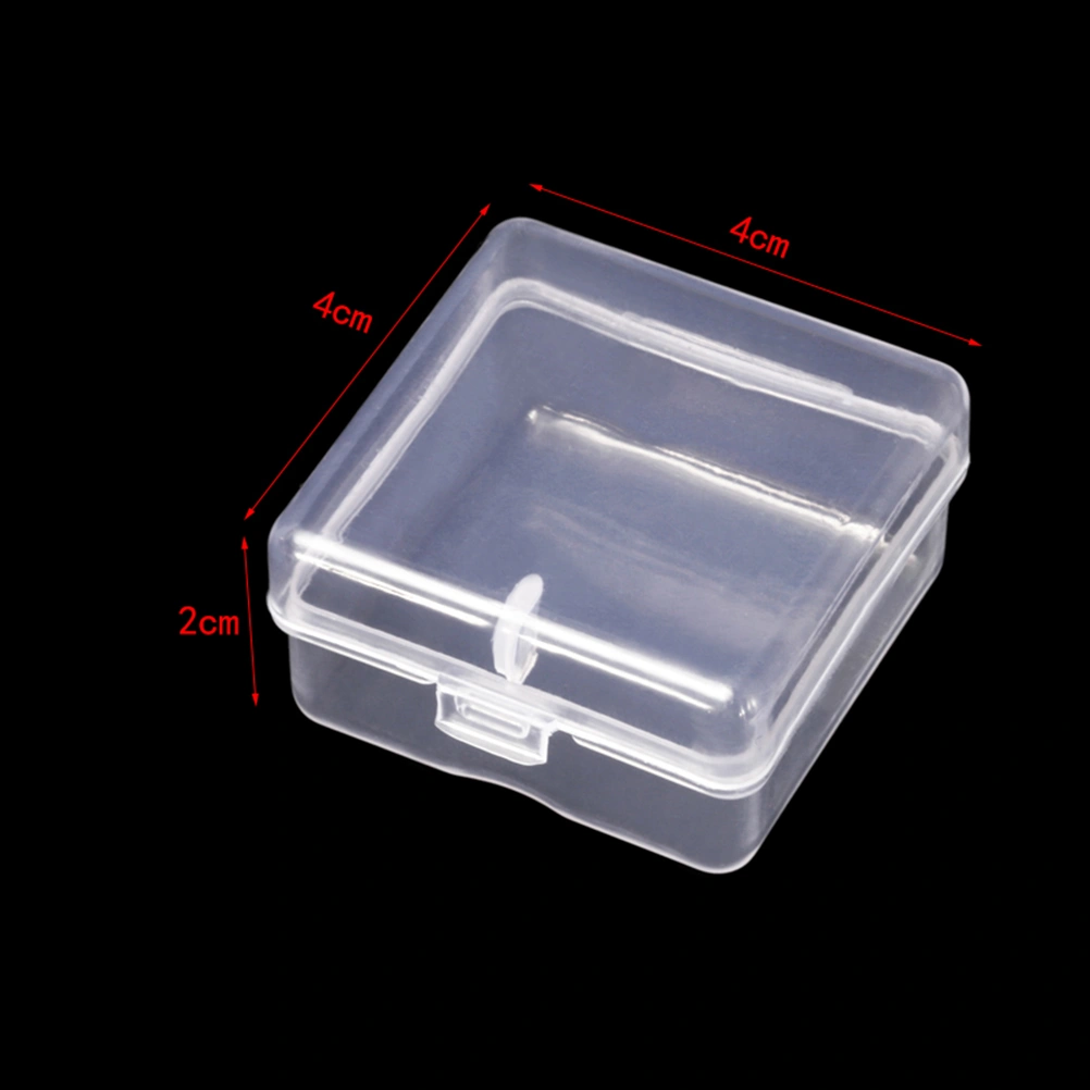 6Pcs Plastic Case Square Jewelry Box Transparent Storage Case Earrings Container Box with Cover 4x4x2cm