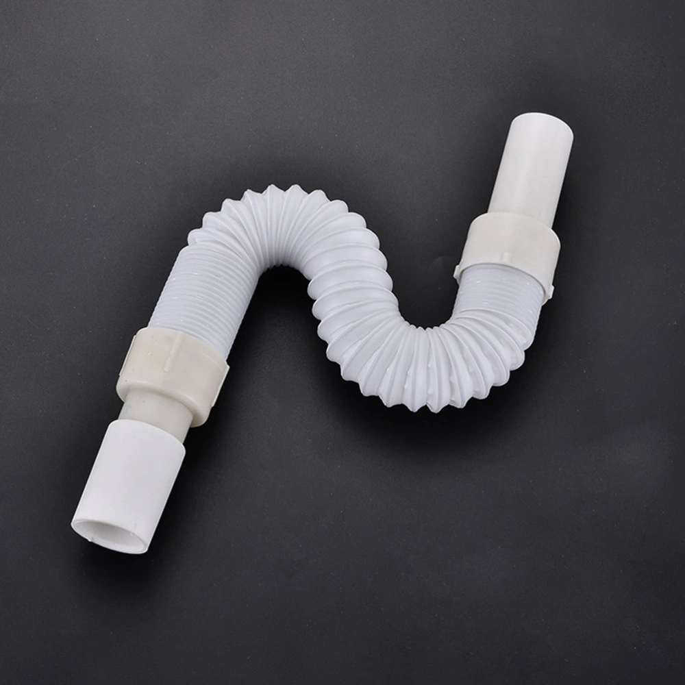 Plastic Conjoined Wash Basin Water Pipe Hose Deodorant Drainer (White)