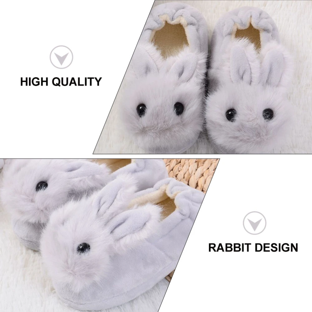 1 Pair of Lovely Skid-proof Slippers Rabbit Shape Nonslip Slippers (Size 13/14)