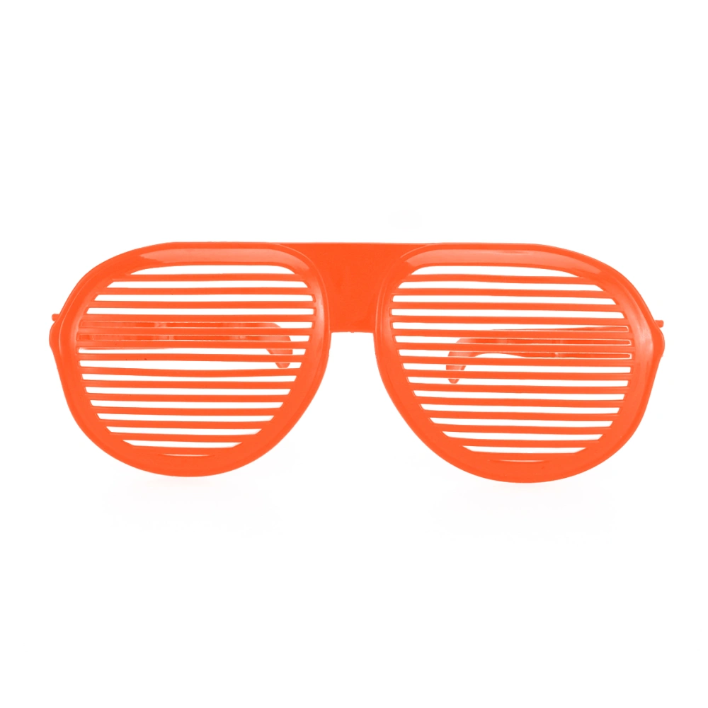 Fun Oversized Glasses Shutter Shading Fashion Glasses for Party Club Performance (Orange)