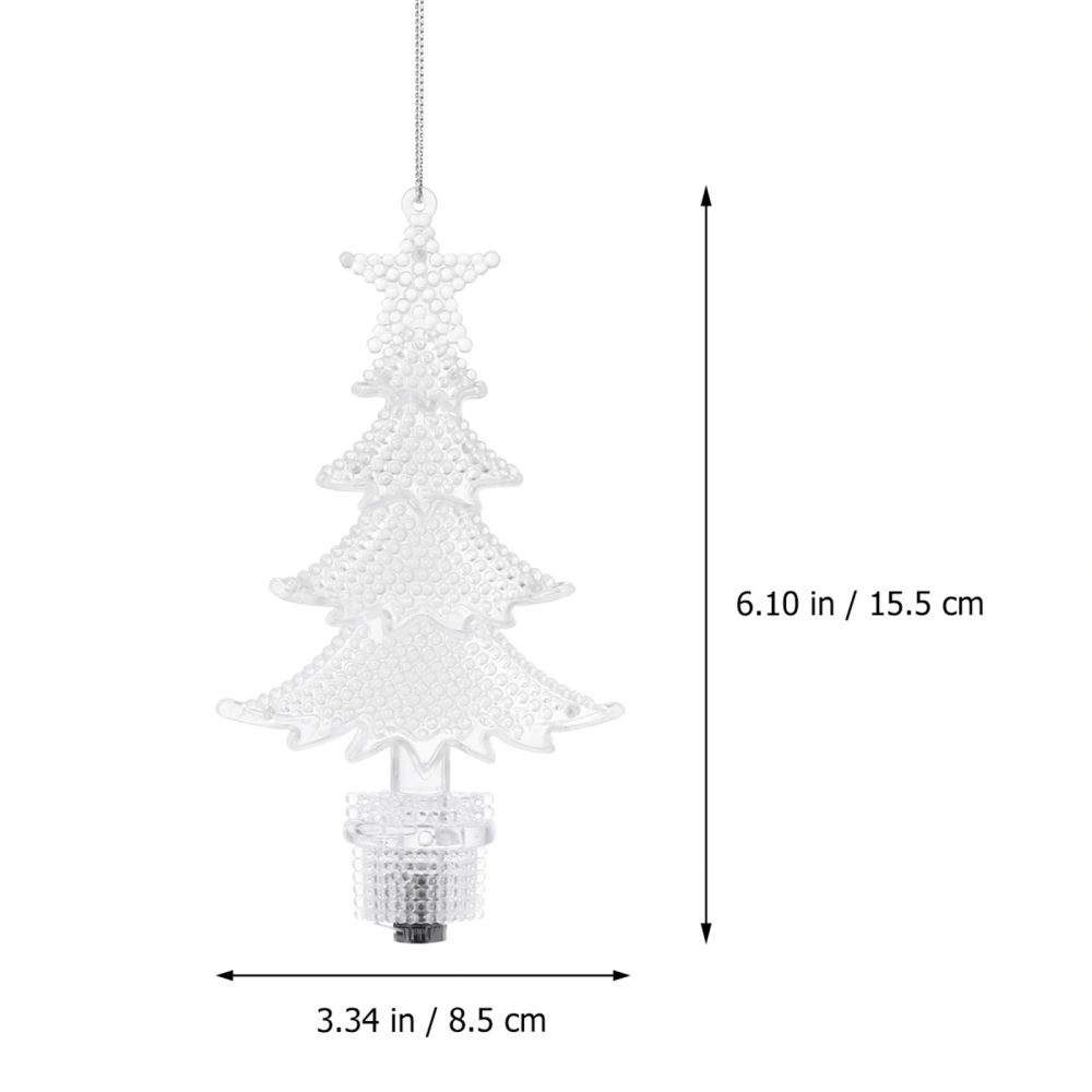 5pcs Star Christmas Tree Shape LED Hanging Decorations Mini Shiny Pendants