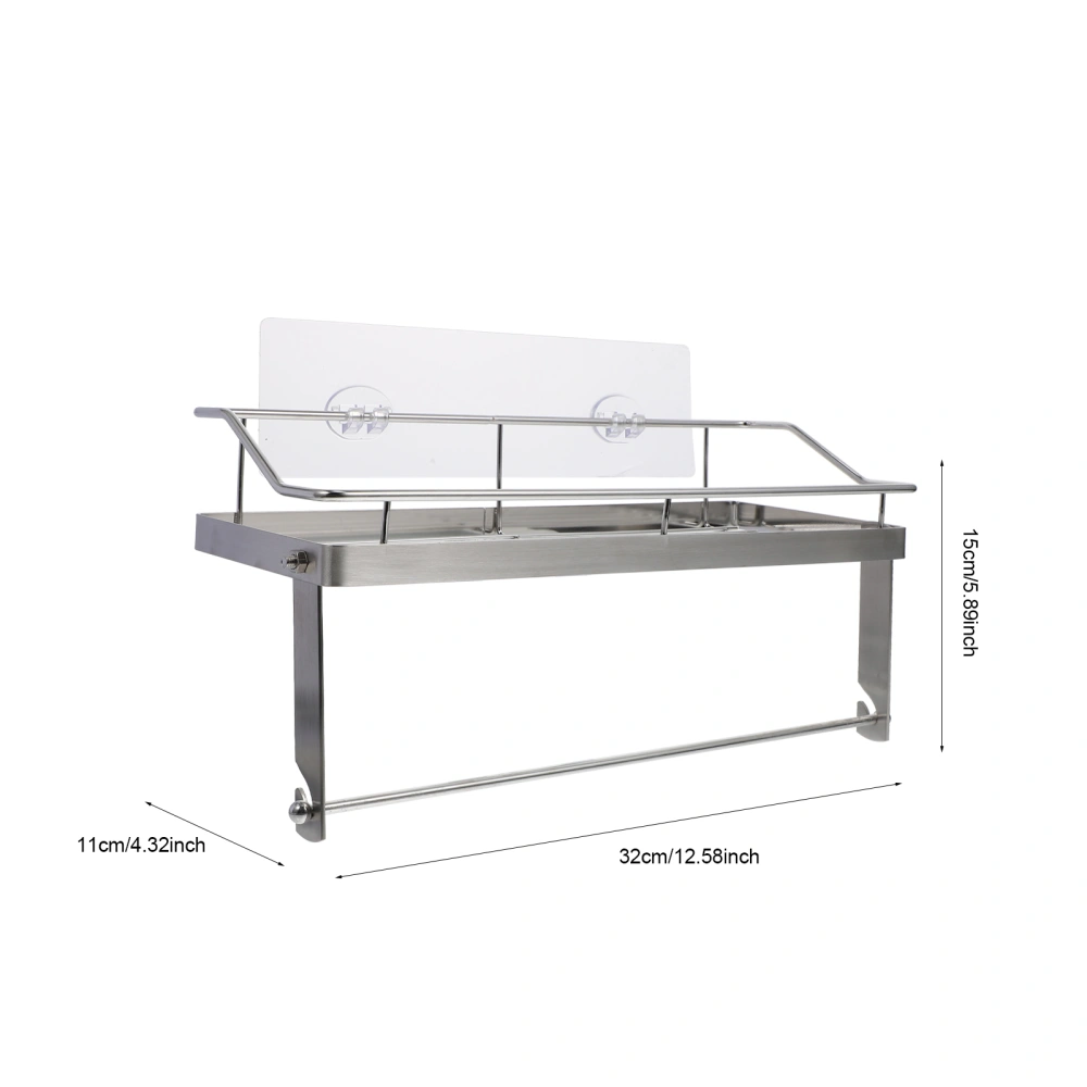 Stainless Steel Punch Free Storage Stand Tissue Stand Paper Stand (Silver)