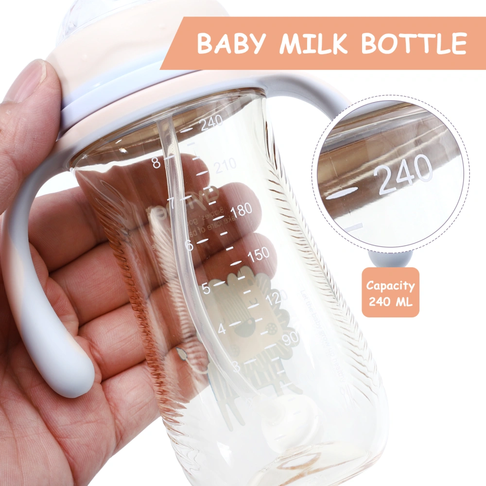 1pc Wide Caliber Baby Feeding Milk Bottle Newborn Milk Feeder Milk Bottle 240ml