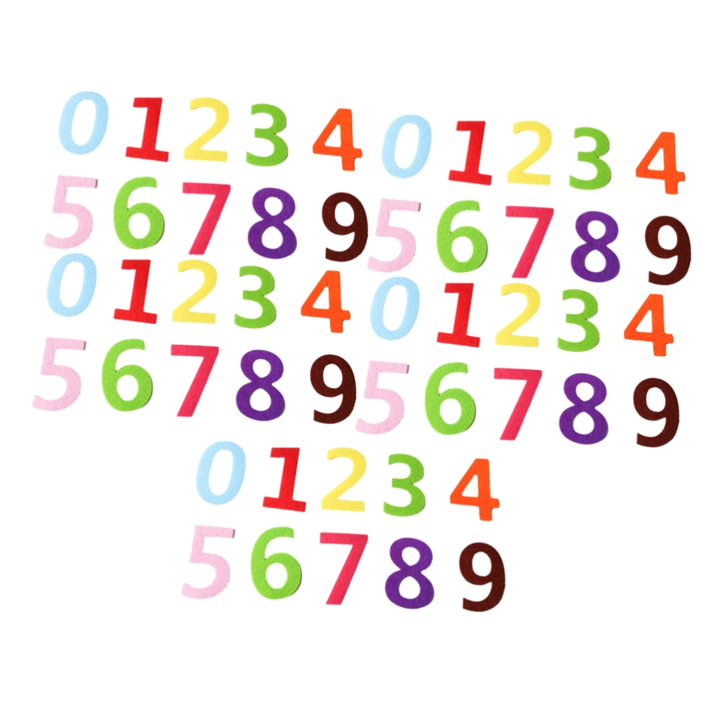 5 Sets Felt Number Decor Colorful Number Ornament DIY Crafts Kids Toys Party Decoration for Kids Children (Random Color)