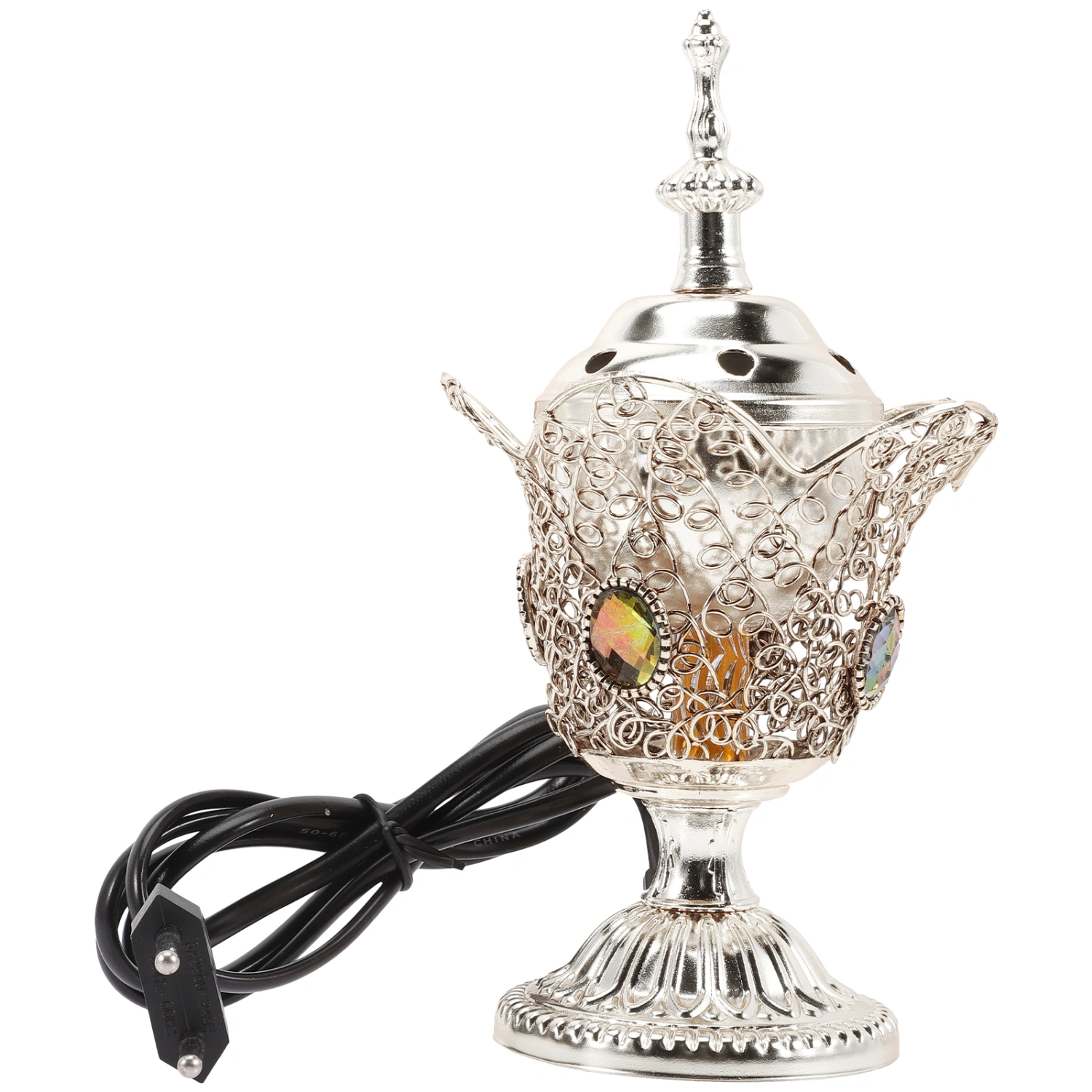 Middle East Church Electric Censer Metal Incense Burner Vintage Incense Burner (EU Plug)