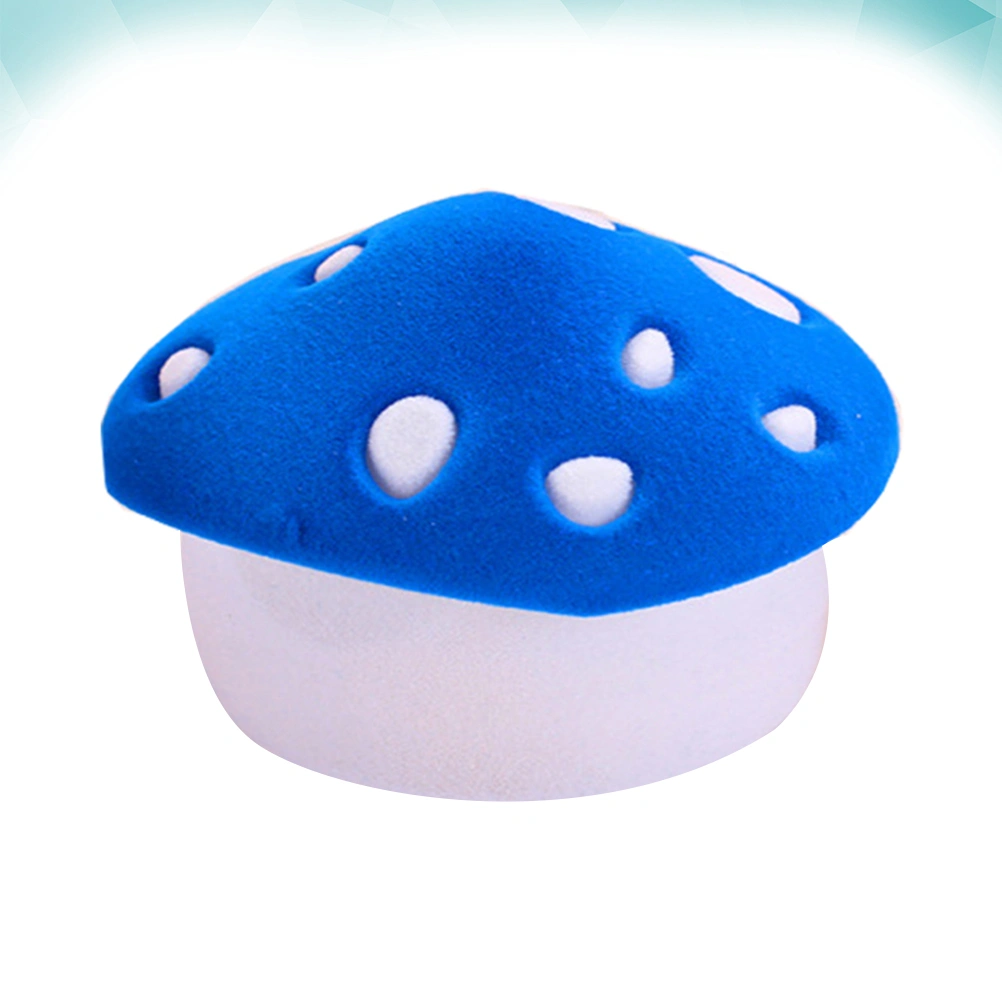 Mushroom Shape Jewelry Box Rings Storage Case Delicate Ring Necklace Organizer Jewelry Packaging Case Rings Box (Blue)
