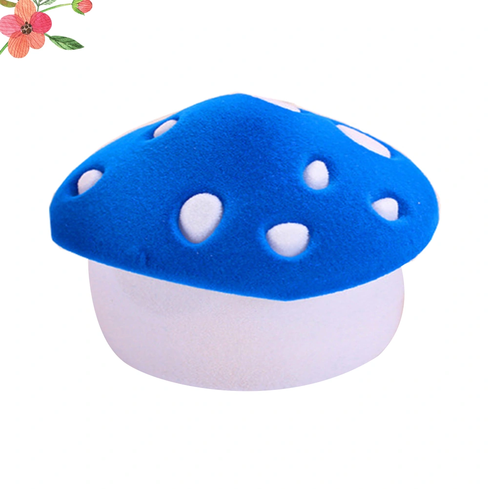 Mushroom Shape Jewelry Box Rings Storage Case Delicate Ring Necklace Organizer Jewelry Packaging Case Rings Box (Blue)