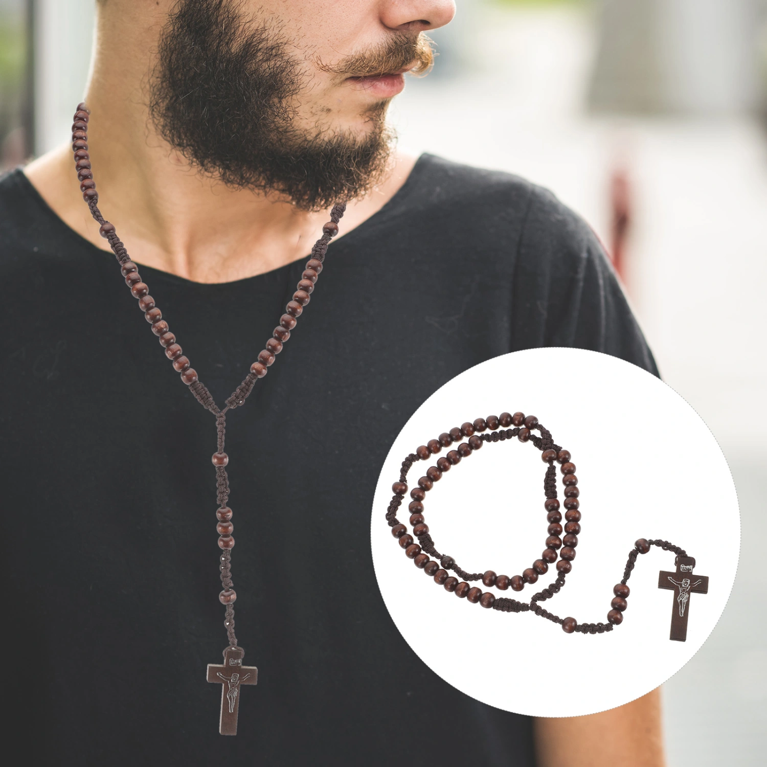 Beaded Cross Necklace Chain Necklace Choker Necklace Woven Chains Fashion Jewelry