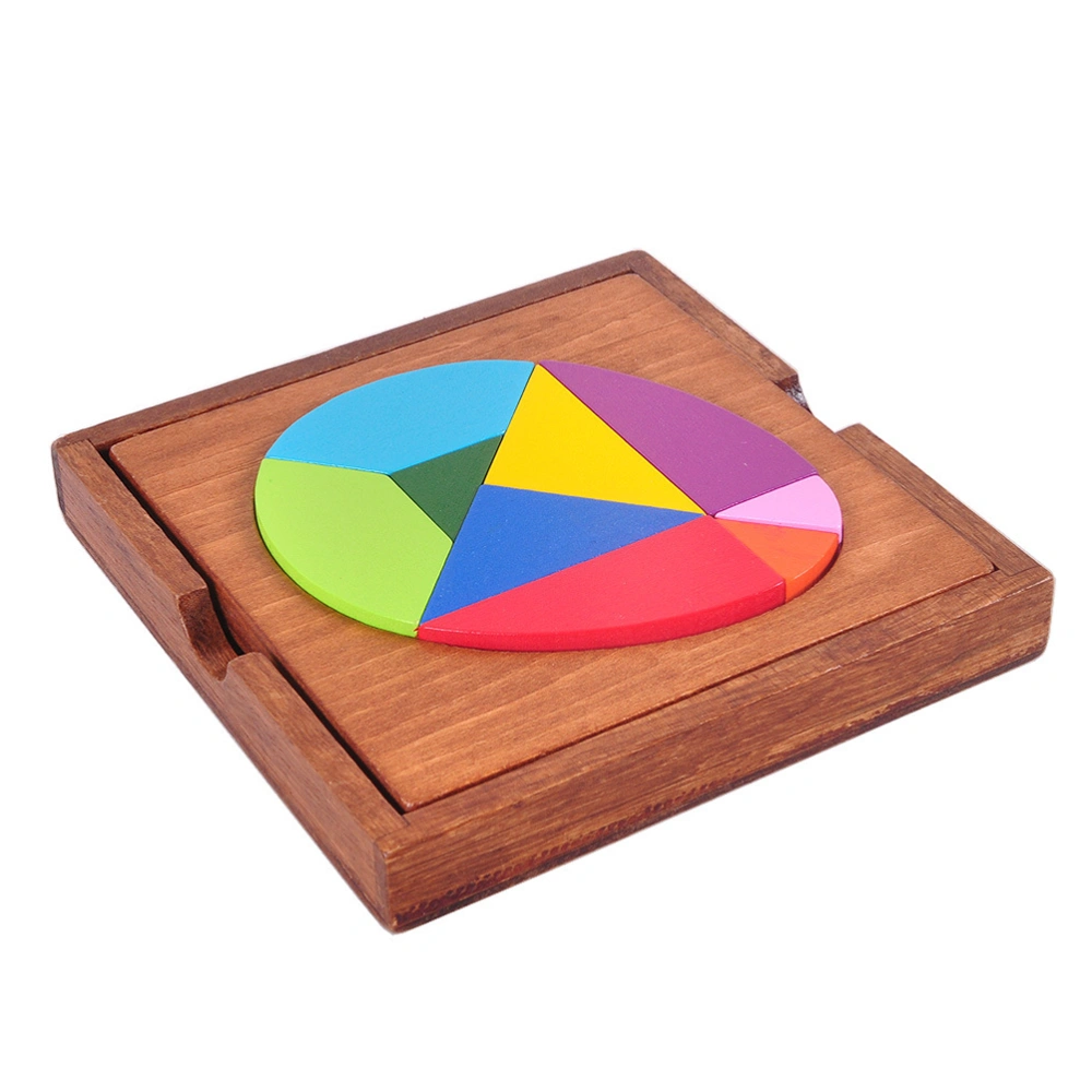 1 Set of Wooden 3D Building Blocks DIY Puzzle Cognitive Board Toy for Kids Children