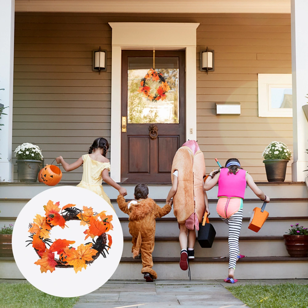 1pc Festival Wreath Halloween Themed Wreath Pendant Festival Hanging Decor